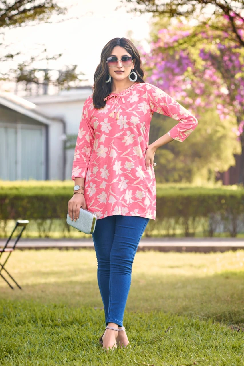 Tips & Tops Cotton Candy Vol 03 Premium Cotton Wholesale Fancy Short Tops Catalog — Wholesale Kurtis, MPA wholesale from Surat — Photo 2